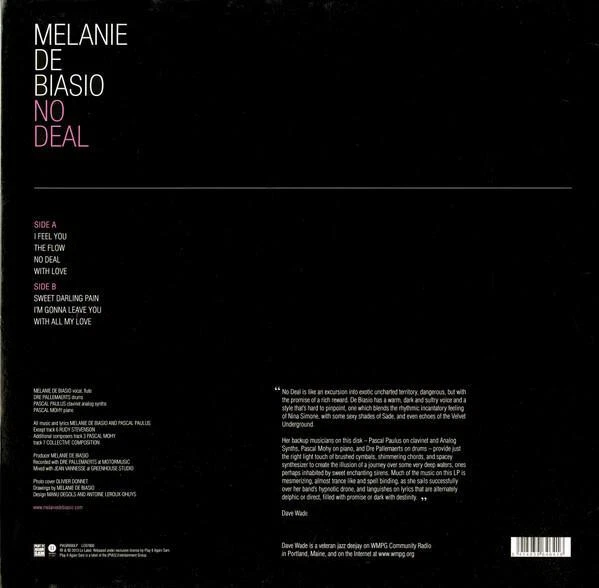 MELANIE DE BIASIO NO DEAL LP VINYL 7 track (PIASR690LP) EUROPE [PIAS] LE LABEL 2 2