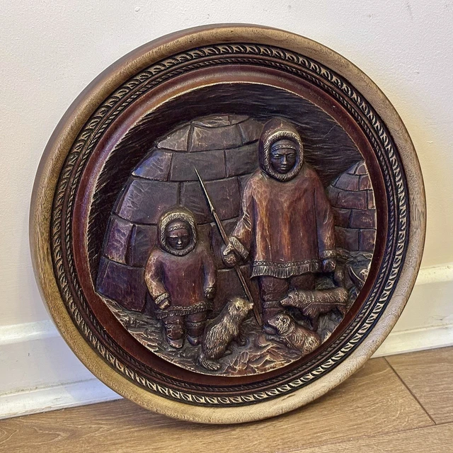 CREATCABIN Owl Animal Wooden Carved Crafts Wall Hanging Sign Art Plaque Wood