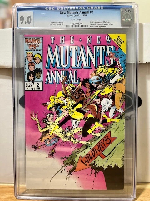 New Mutants Annual 2 CGC 9.0 Marvel 1st app Psylocke