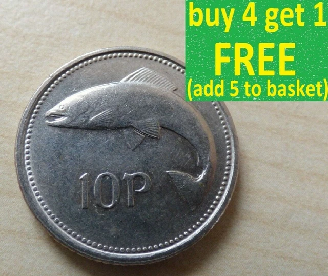1995 20 Pence Irish Coin Birth Year Necklace, Irish Harp Necklace