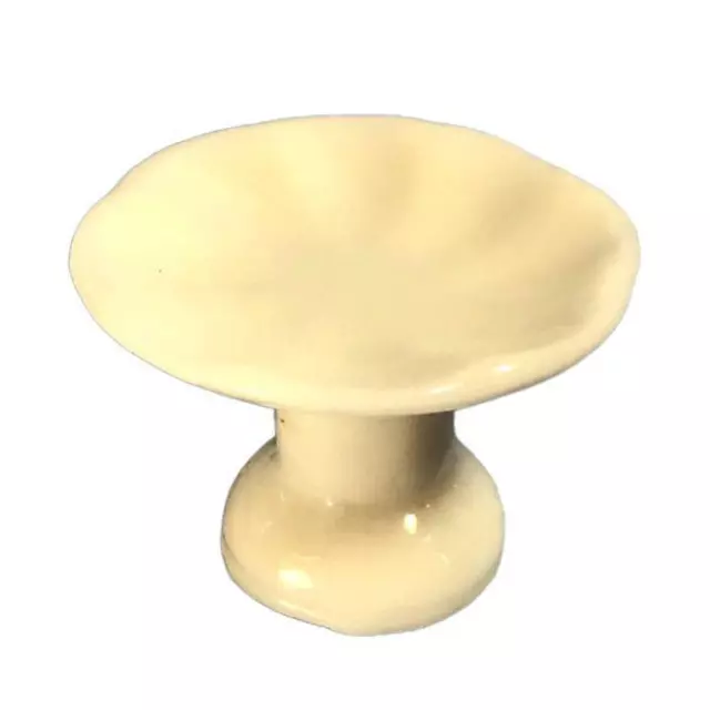 Dolls House White Ceramic Cake Stand 1:12 Shop Dining Kitchen Cafe Accessory