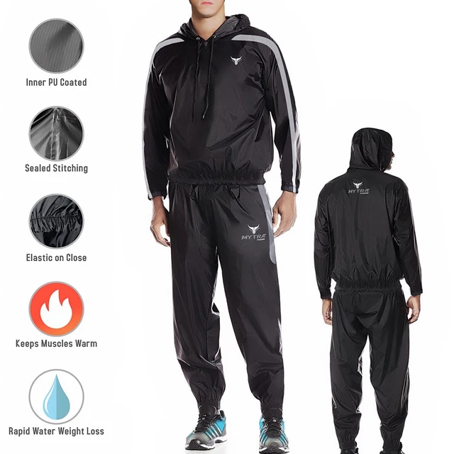 Mytra Fusion Men Sauna Sweat Suit & Pro Hooded Suit Greater Range