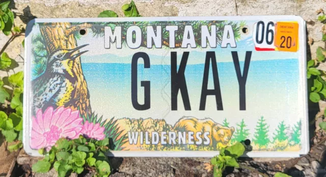 Plaque d'immatriculation Montana G Kay USA License Plate - Vanity