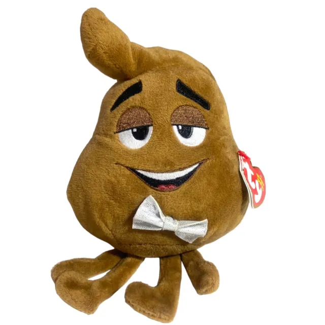 TY Beanie Baby 6" POOP SR the Emoji Movie Plush Stuffed Animal Toy w/ Heart Tags