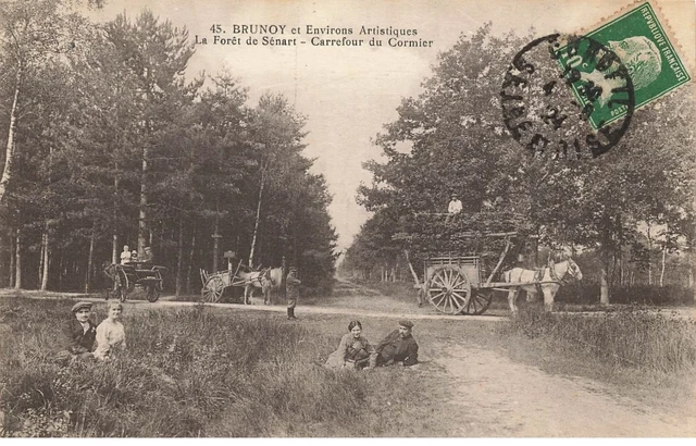 91 Brunoy #26796 Foret De Senart Carrefour Du Cormier Attelages