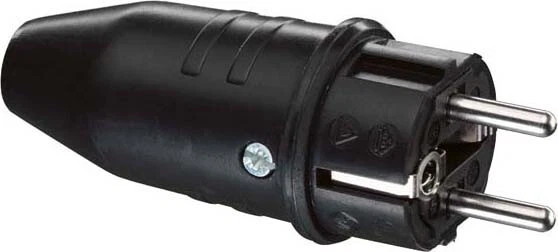 ABL Enchufe de goma maciza 3 pines | Enchufe de contacto protector