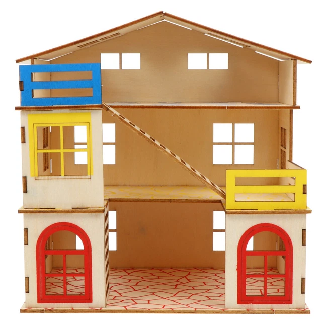 Holz Hamster Villa Holz Hamster Castle Käfig Kleine Tier Hideout Hütte Spielen S