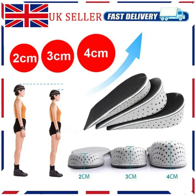 1Pair Insole Heel Lift Insert Shoe Pad Height Increase Cushion Elevator Taller