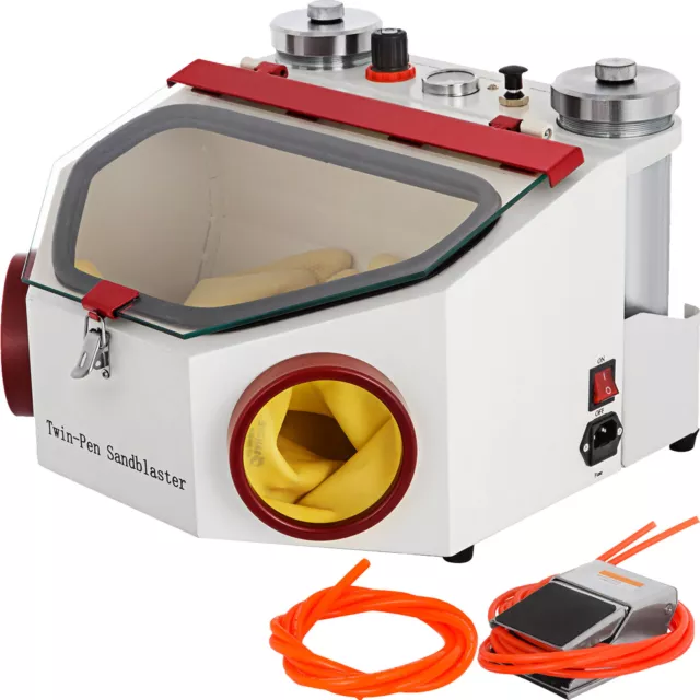 Dental Lab Sandblaster Equipment LED Light Control for Removing Oxides Tool