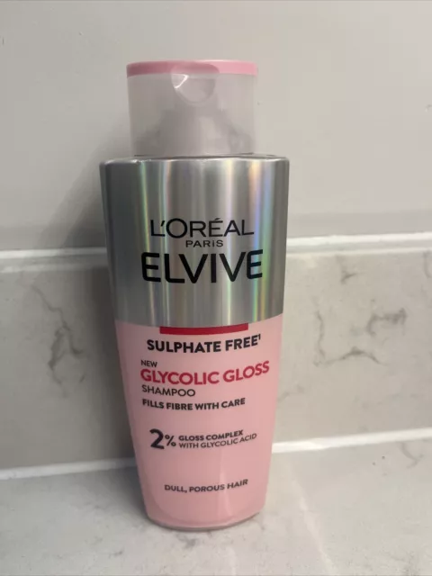 L #39 OREAL PARIS ELVIVE Glycolic Gloss Sulphate Free Shampoo 200ml £11 99 L #39 OREAL PARIS ELVIVE Glycolic Gloss Sulphate Free Shampoo 200ml £11 99