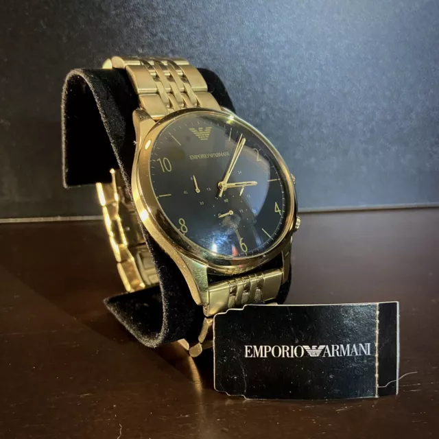 Emporio Armani - Classic Chronograph Gold Tone Black Dial Men's Watch - ar1893