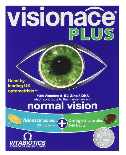 Visionace VITABIOTICS - VISIONACE Plus - For Healthy Eyes & Vision - 56 Tablets ...
