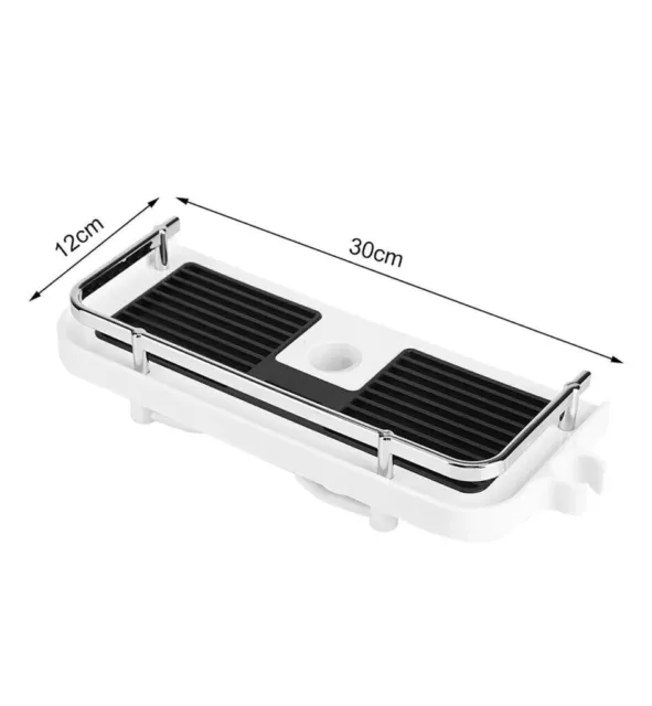 Mensola Per Doccia In Alluminio Senza Foratura, Portaoggetti Per Bagno Antiruggine Mensola Autoadesiva Per Bagno Nero 2 Pezzi Ymyny 87854542