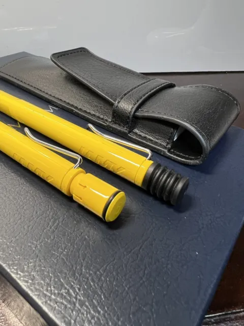LAMY L218/L118 Ballpoint Pen & Pencil Combo Set Completed with Leather Pouch 3