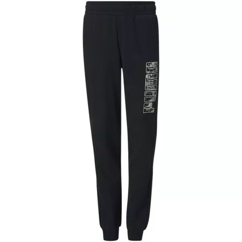 Pantalone tuta da bambino Puma KA Sweatpants 583238 01 nero sportivo felpato