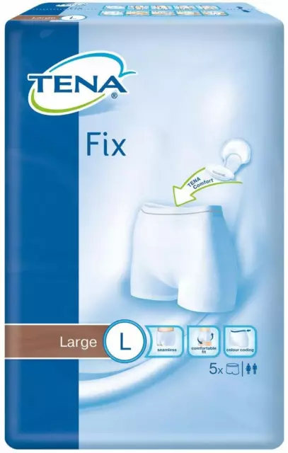 TENA Fix Premium - Large - Pack of 5 - Reusable Fixation Stretch Pants