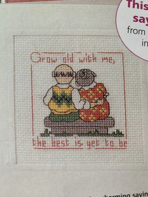 Stitcher’s Sayings Grow Old With Me the best is yet to be Cross stitch chart