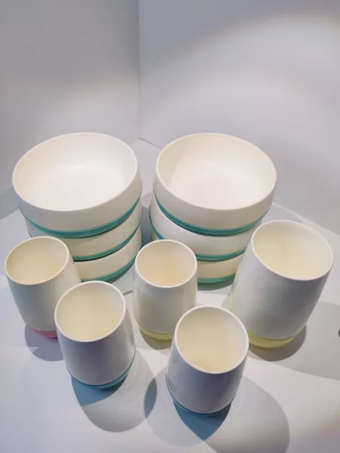 Vtg Mcm 1960 Vacron Bopp-Decker Plastics-Inc. 6-Bowls 4 Juice-1 Drinking Glasses Vtg Mcm 1960 Vacron Bopp-Decker Plastics-Inc. 6-Bowls 4 Juice-1 Drinking Glasses