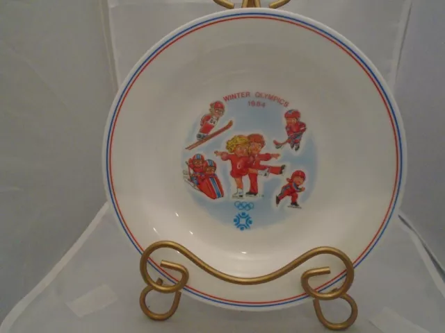 Corelle Flat Soup Bowls Winter Olympics 1984 Campbell's Kids Sarajevo