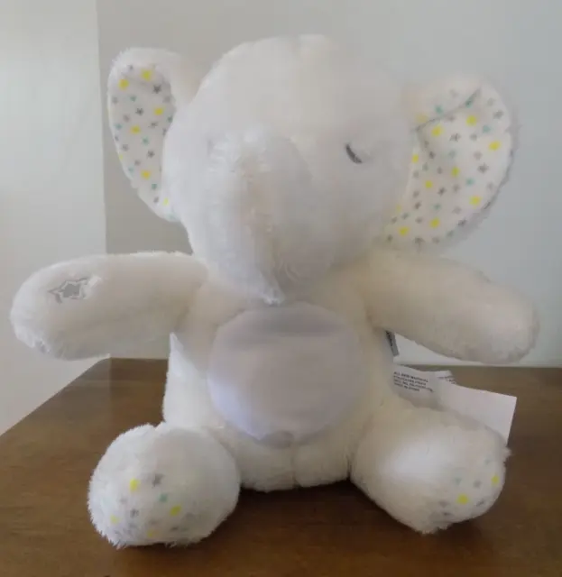 Dream Gro White Plush Elephant Lighted Lullaby Twinkle Little Star Crib Soother