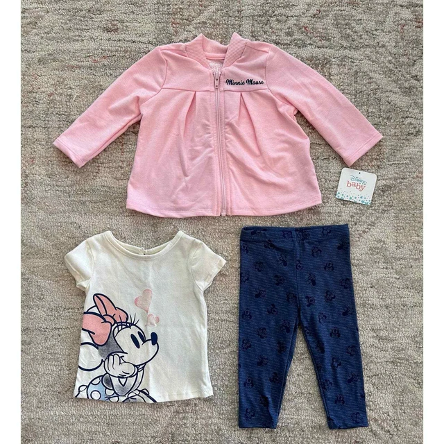 NWT Disney Baby Minnie Mouse Outfit - 6-9 mo - Jacket, Shirt, Leggings