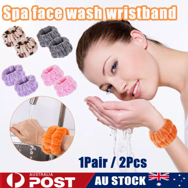 Face Wash Wristbands Microfiber Absorbent Wrist Washband for Washing Face Spa