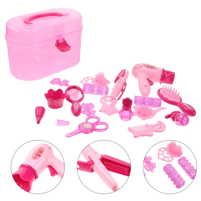Niñas Belleza Cosméticos Caja de almacenamiento Juguete Estuche de transporte Herramientas para el cabello Juguete Maquillaje Regalo