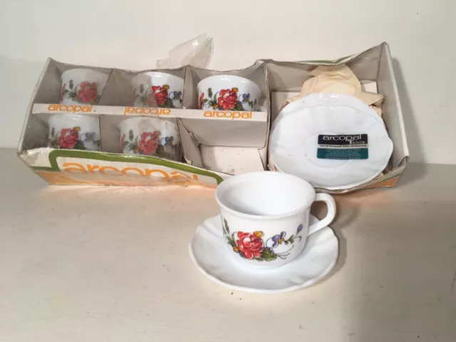 Lot tasses arcopal vintage Neuf Boîte / Coffee Cups