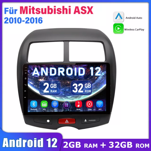 2+32G 10"Autoradio Carplay GPS Navi DAB+ BT WIFI Für Mitsubishi ASX 2010-2016