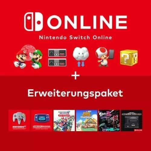 Nintendo Switch Online + Erweiterungspaket 1 Platz/Slot (12 Monate)