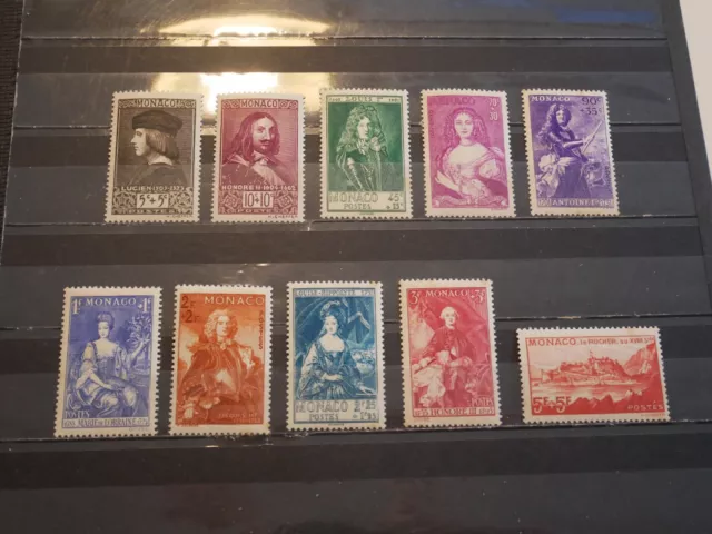 Monaco Serie Timbres N°185 A 194 Neufs. Cote 300 Euros