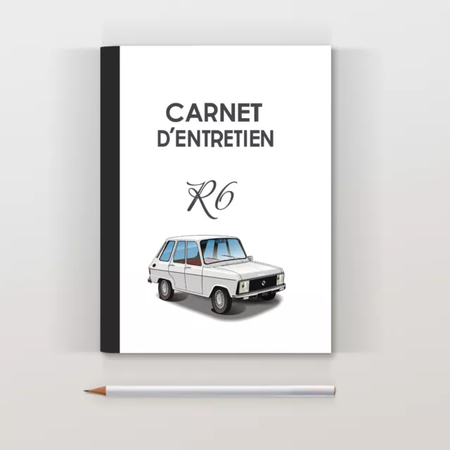 Carnet d'entretien Renault 6 R6 blanche