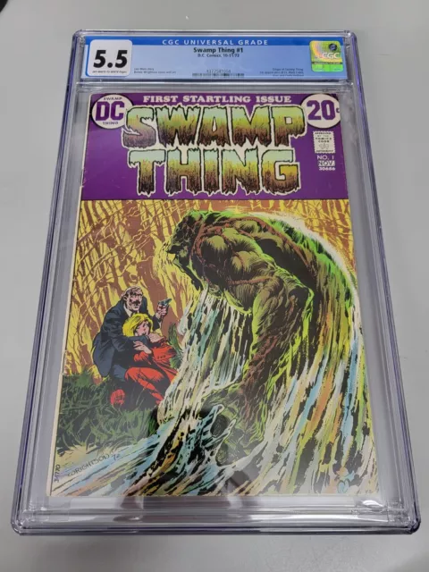 Swamp Thing #1 CGC 5.5 OWTW Pages Origin of Swamp Thing DC Comics 1972