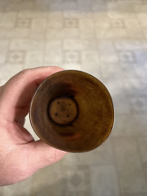 18th Century Rev War Super Color Horn Drinking Cup 1760-1780 4 Inches Tall 3
