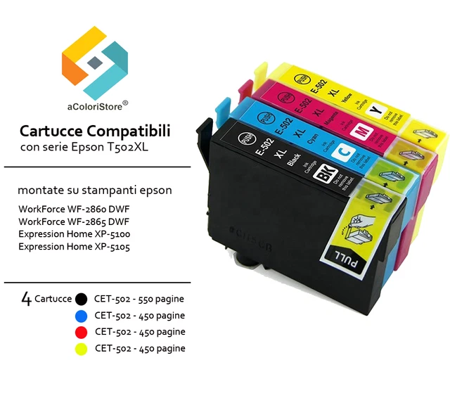 cartucce compatibili per Epson WorkForce WF2860 DWF 2865 DWF  XP5100 XP5105
