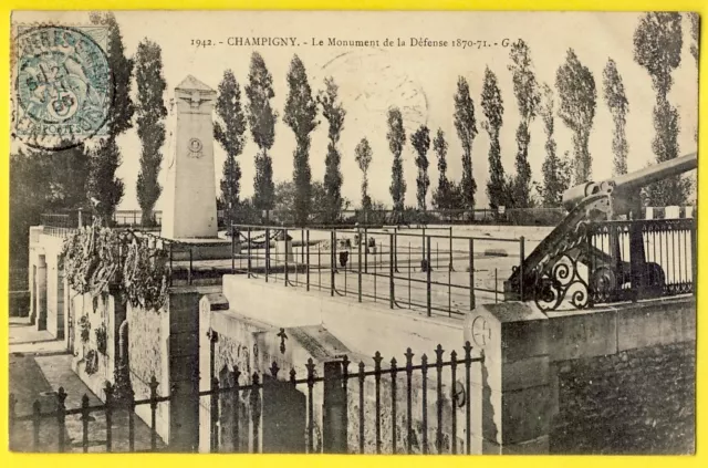 cpa 77 - CHAMPIGNY sur MARNE Le MONUMENT de la DEFENSE 1870-1871