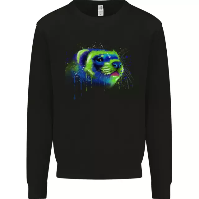 A Ferret Watercolour Mens Sweatshirt Jumper