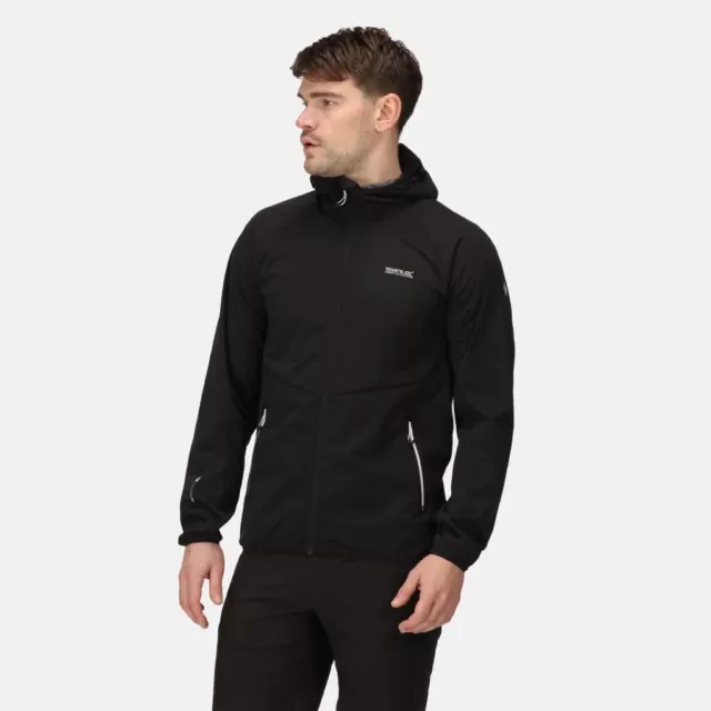 Regatta Mens Tarvos VI Softshell Waterproof Windproof Jacket - Black / Large