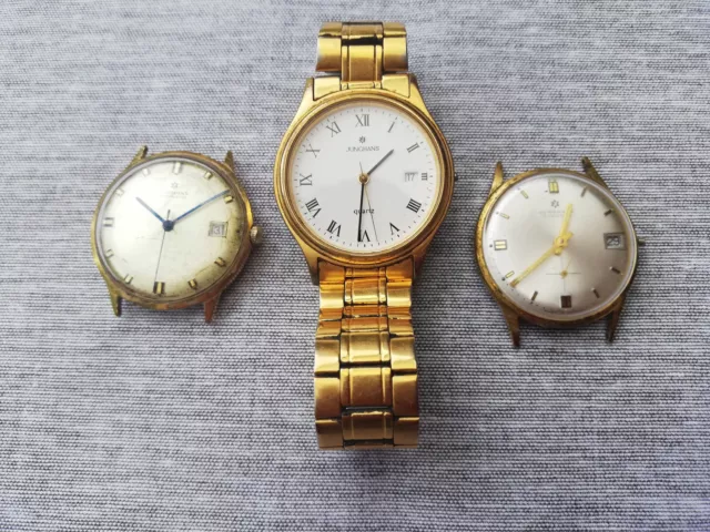  Konvolut alte JUNGHANS 3 Uhren Armbanduhr Bastler Defekt /Ersatzteile