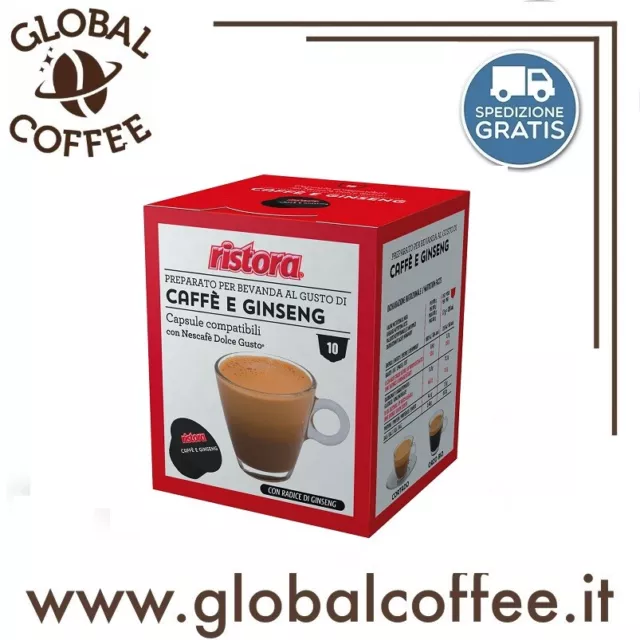 200 Capsules Café et Patine Gusto Ginseng Compatibles Nescafé Dolce Gusto