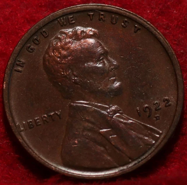 1922-D Denver Mint Copper Lincoln Wheat Cent
