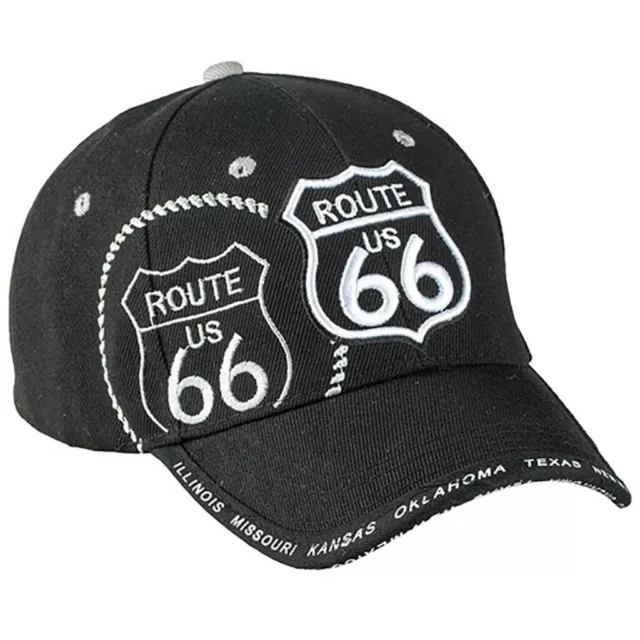 Route 66 CASQUETTE USA- WESTERN - COUNTRY - color noir UNISEXE