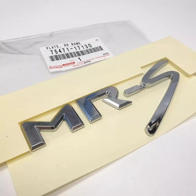TOYOTA Genuine MR2 Spyder Roadster MRS Rear Emblem Badge Chrome 75471-17130