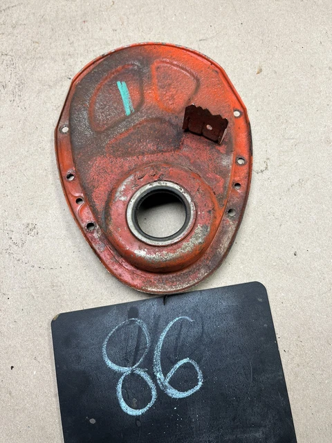 1967 68 69 70 CHEVELLE NOVA CAMARO SBC 350 USED Steel Timing Chain Gear Cover 7”