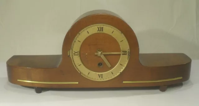 sehr alte KAMINUHR Tischuhr Buffetuhr Holzgehäuse mechanisches Uhrwerk