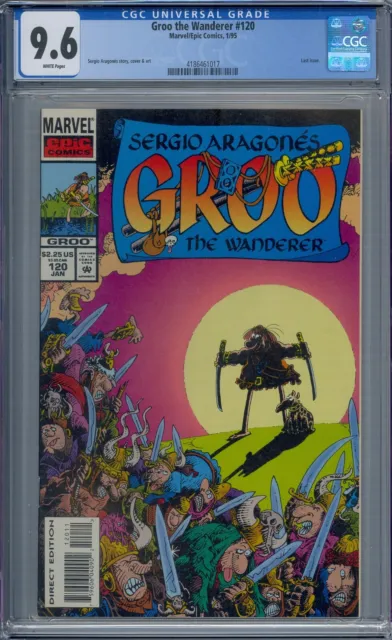 Groo The Wanderer #120 Cgc 9.6 Sergio Aragones Last Issue White Pages