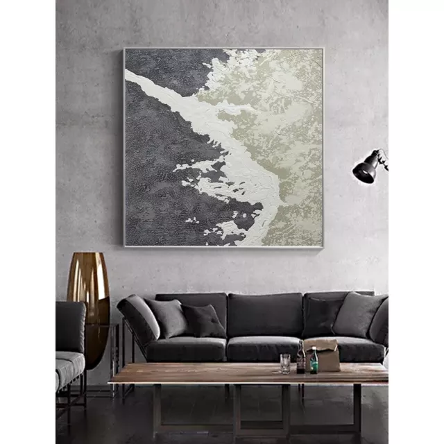 Black White Postmodern Oil Painting Abstract Handmade Canvas Decorative 2