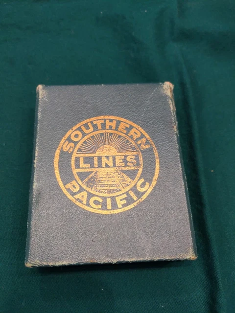 Southern Pacific Lines Railroad Train Souvenir Playing Cards, Green box