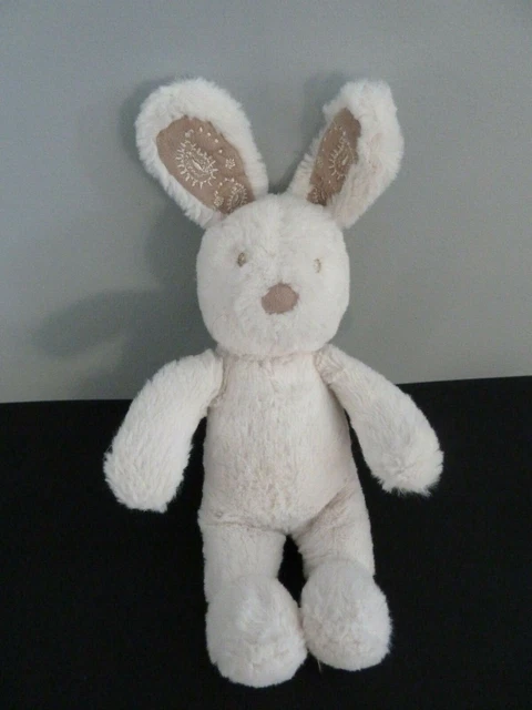 R9 DOUDOU PELUCHE LAPIN NICOTOY ECRU BLANC BEIGE MARRON 20/25c sans foulard TTBE