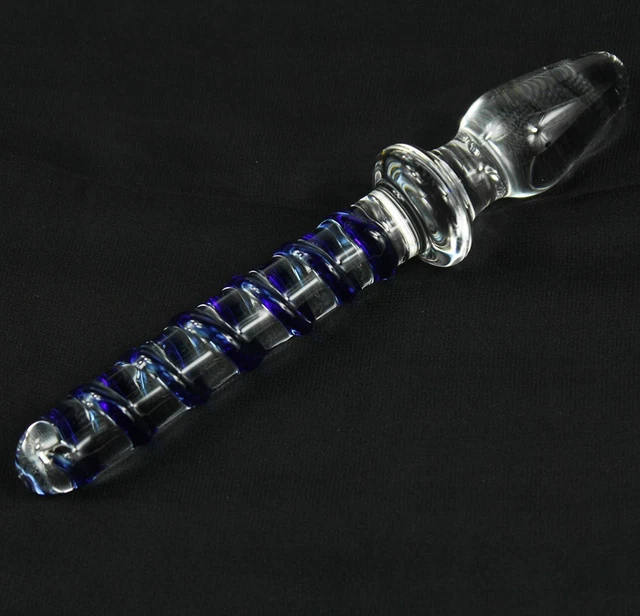 Sextoy//Gode Anal Plug En Verre Strie Longueur 21 Cm X 2,7 Neuf